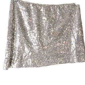 Sparkle Mini Skirt, XL, Elastic Waist 17”, Length 15”, lots of stretch, Lined